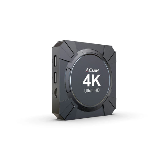 Android 14 4K Smart TV Box, Voice Remote, Dual-Band WiFi